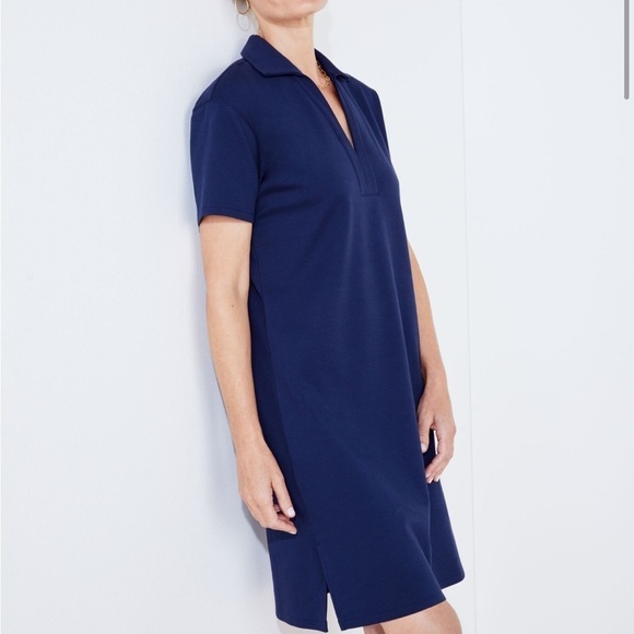HAVEN WELL WITHIN • Women’s Polished Lounge Polo Dress Navy Size XXL - Picture 2 of 7